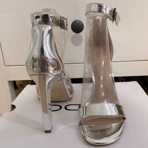 ALDO Silver heels
